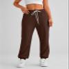AUTOMET Women's Cinch Bottom Sweatpants Athletic Joggers Lounge Pants with Pockets Brown XXL view 3