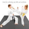 XQKXHZ Foam Mat Floor Tiles, Interlocking EVA Foam Padding - Soft Flooring for Exercising, Yoga, Camping, Kids, Babies, Playroom - 60 x 60 x 1cm/23.6 x 23.6 x 0.39Inch, Black,9pcs view 2