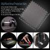 XQKXHZ Foam Mat Floor Tiles, Interlocking EVA Foam Padding - Soft Flooring for Exercising, Yoga, Camping, Kids, Babies, Playroom - 60 x 60 x 1cm/23.6 x 23.6 x 0.39Inch, Black,9pcs view 3