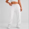 AUTOMET Women's Cinch Bottom Sweatpants Athletic Joggers Lounge Pants with Pockets White S view 3