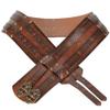 HiiFeuer Viking Wide Armor Corset Belt, Medieval Faux Leather Knight LARP Costume (Brown) view 2
