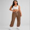 AUTOMET Women's Cinch Bottom Sweatpants Athletic Joggers Lounge Pants with Pockets Coffee XXL view 2