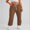 AUTOMET Women's Cinch Bottom Sweatpants Athletic Joggers Lounge Pants with Pockets Coffee XXL view 3
