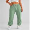 AUTOMET Women's Cinch Bottom Sweatpants Athletic Joggers Lounge Pants with Pockets Bean Green XXL view 3