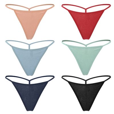 Closecret Cotton G-string, Women Panties Simple Thongs Lightweight Multi-Pack G-string&T-back (Large - X-Large, Style 3)
