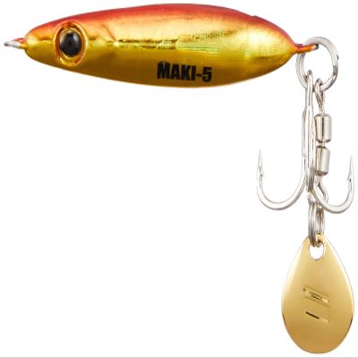Major Craft Maki-MIC Lure Maki Jig Micro Light Game Blade 0.2 oz (5 g), Red Gold (Keimura)