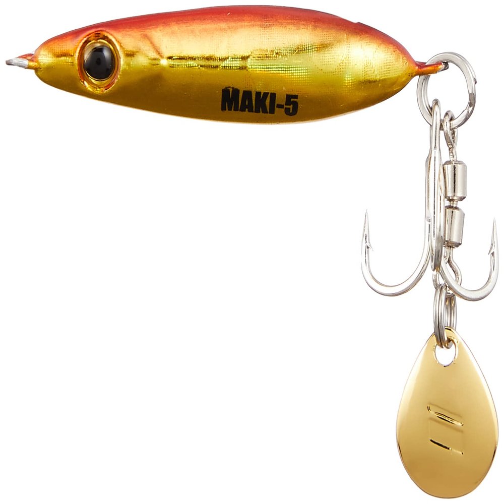 Major Craft Maki-MIC Lure Maki Jig Micro Light Game Blade 0.2 oz (5 g), Red Gold (Keimura)