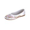 LUXINYU Women's Slip on Flats,Traditional Chinese Style Embroidered Round Toe Ballet Flats ShoesWhite 5.5 view 1