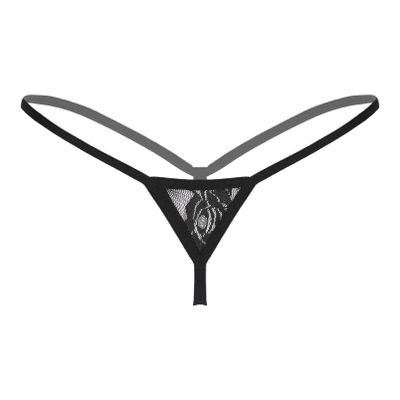 dPois Womens Underwear Panties G-String Lace Thongs T-Back Briefs Sheer Swimwear Black One Size