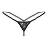 dPois Womens Underwear Panties G-String Lace Thongs T-Back Briefs Sheer Swimwear Black One Size view 1