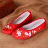 Women's Slip on Flats,Traditional Chinese Style Embroidered Round Toe Ballet Flats ShoesRed 4 view 2