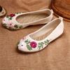 LUXINYU Women's Slip on Flats,Traditional Chinese Style Embroidered Round Toe Ballet Flats ShoesWhite 4 view 2