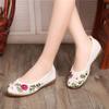 LUXINYU Women's Slip on Flats,Traditional Chinese Style Embroidered Round Toe Ballet Flats ShoesWhite 4 view 3