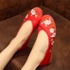 Women's Slip on Flats,Traditional Chinese Style Embroidered Round Toe Ballet Flats ShoesRed 6.5 view 3