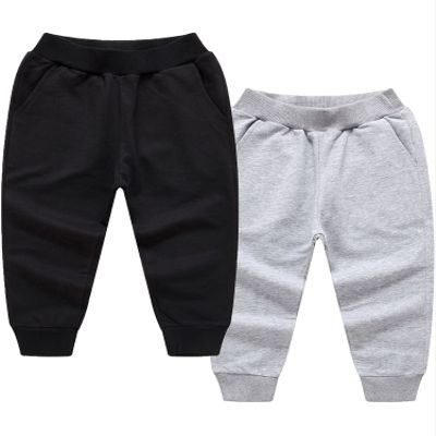 EISHOW Sweatpants for Toddler Boys Girls,Baby Boy's 2-Pack Pants,Kids Cotton Pull on Jogger Pants Pockets Active Sweatpants