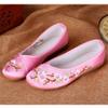 LUXINYU Women's Slip on Flats,Traditional Chinese Style Embroidered Round Toe Ballet Flats ShoesPink 5.5 view 2