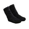 BXT Unisex Fuzzy Slipper Socks Floor Sock with Non Slip Grips, Gifts for Men Women Dad Mom (Black) view 1