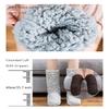 BXT Unisex Fuzzy Slipper Socks Floor Sock with Non Slip Grips, Gifts for Men Women Dad Mom (Black) view 2