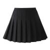 birbyrrly Girls School Uniform Skirts with Shorts Solid Pleated Tennis Skort Basic Scooter Toddlers Little Black 110-3T