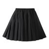 birbyrrly Girls School Uniform Skirts with Shorts Solid Pleated Tennis Skort Basic Scooter Toddlers Little Black 110-3T view 4