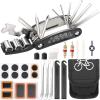 Bicycle Punture Tire Emergency Repair Set,Bike Portable Multifunction Maintenance Tool Kit,16 in 1 Multifunction Bike Tool with Patch Kit & Tyre Levers,for Traveling Riding Camping,Set view 1