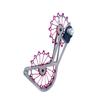 SwishTi Titanium Road Cyclocross Gravel Bicycle Bike Rear Derailleur Oversized Pulley Wheel System Cage OSPW for Campagnolo Campy Super Record Record EPS Chorus Potenza 11 Speed use (Red) view 2