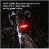 NCRD Bike Rear Tail Light USB Rechargeable Bicycle Taillight Ultra Bright Bicycle LED Safety Light Waterproof Cycling Taillight 5 Light Modes for Road Mountain Bike with Red + Blue view 3