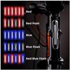 NCRD Bike Rear Tail Light USB Rechargeable Bicycle Taillight Ultra Bright Bicycle LED Safety Light Waterproof Cycling Taillight 5 Light Modes for Road Mountain Bike with Red + Blue view 4