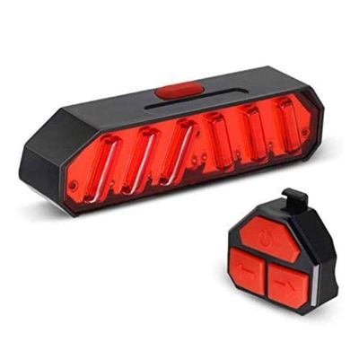 NCRD USB Rechargeable 100 Lumens LED Smart Bike Tail Light, Waterproof Bicycle Tail Light for Any Road Bikes, Intelligent Remote Control Steering Warning Light Night Riding Equipment Safety Light