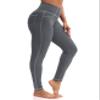 VOOVEEYA Leggings for Women High Waist, Yoga Pants with Pockets Tummy Control Workout Pants Stretchy JeggingsGrey S view 2