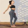 VOOVEEYA Leggings for Women High Waist, Yoga Pants with Pockets Tummy Control Workout Pants Stretchy JeggingsGrey S view 3