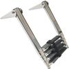 JINCAN 4 Step Boat Ladder Telescoping, Premium Stainless Steel Folding Swim Ladder with Wider Steps for Marine Boat Yacht Swimming Pool view 3