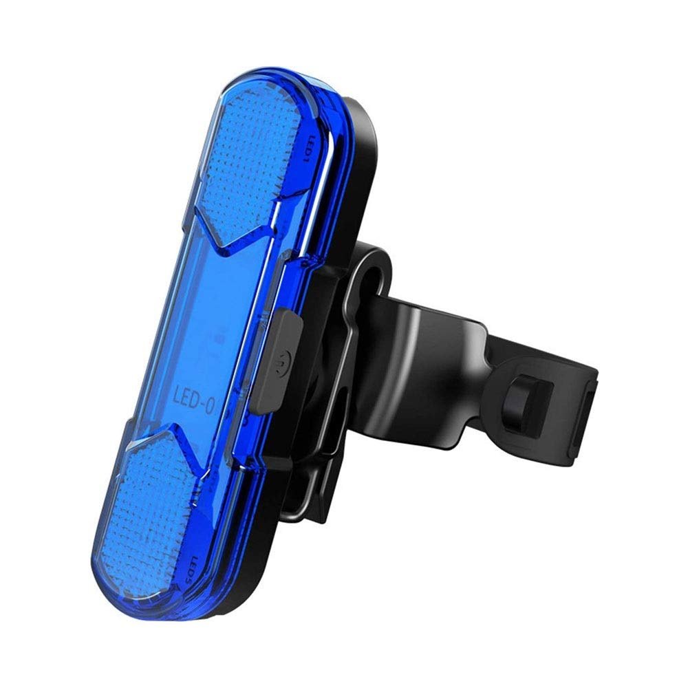 NCRD Bicycle Taillight,LED, 4 Modes, USB Rechargeable, Safety Warning Cycling Light Rear Lamp Bicycle Accessories (Color : Blue)