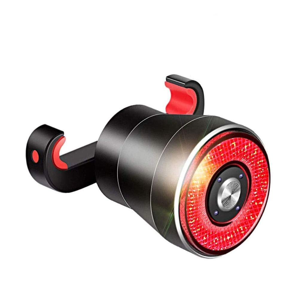 NCRD Bike Tail Light, Brake Sensing Rear Lights, Ultra Bright LED Warning Bicycle Flashlight, USB Rechargeable, IPX6 Waterproof, Cycling Safety Back Taillight Accessories