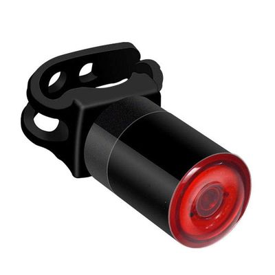 NCRD Bike Tail Light, Waterproof Ultra Bright Rechargeable Bike Light, Smart Sensor Taillight Brake Vibration Induction Bike Rear Light, Cycling Safety Back Taillight Accessories (Color : Black)