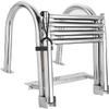 JINCAN Pontoon Boat Ladder 4 Step Folding, Stainless Steel Telescoping Rear Entry Inboard Ladder, Heavy Duty Swim Deck Ladder view 1