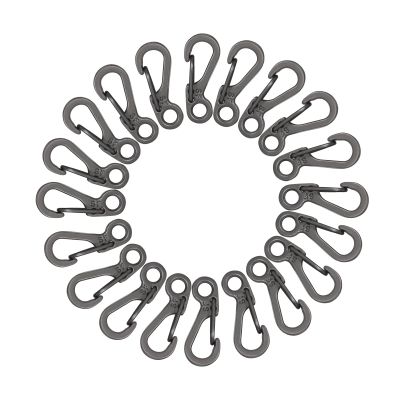 20Pcs Mini Spring Snap Hook Carabiners Clip Spring Hanging Buckle Paracord Snap Hook Camping Bottle Backpack Clasps Keychain