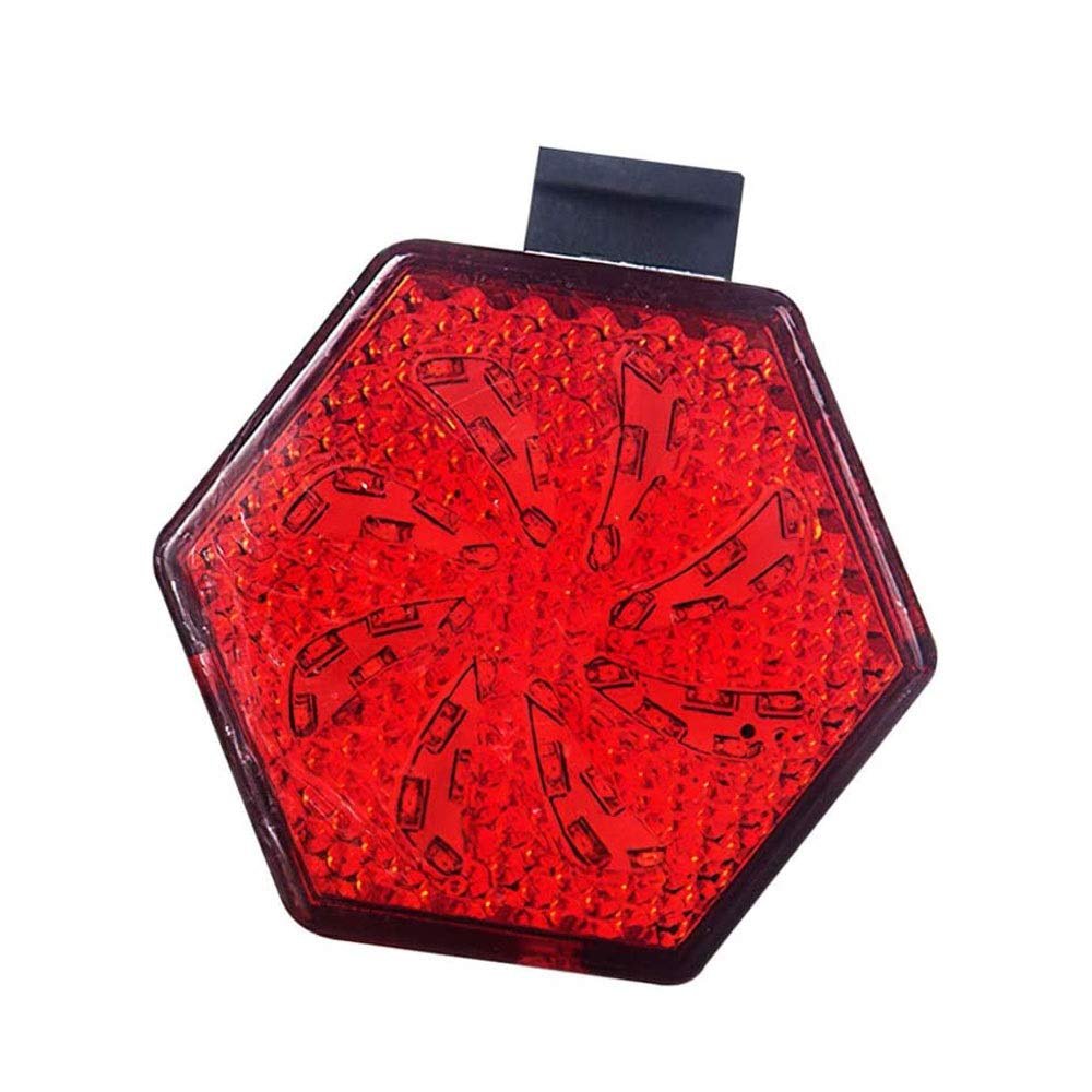NCRD LED USB Rechargeable Bike Tail Light | Extremely noticeable Rear Flashlight for Maximum Visibility | Waterproof | Bicycle Back Lights for Cycling with Clip (Color : Red)