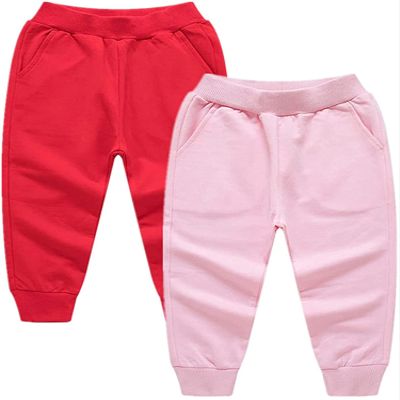 EISHOW Sweatpants for Toddler Boys Girls,Baby Boy's 2-Pack Pants,Kids Cotton Pull on Jogger Pants Pockets Active Sweatpants