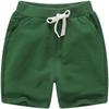 EISHOW 2-Pack Baby Boys Girls Shorts Cute Beach Short Pants Soft Cotton Shorts Active Jogger Bottoms with Drawstring Pockets (Green,6-8Y,6 Years,7 Years) view 1