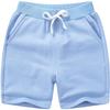 EISHOW 2-Pack Baby Boys Girls Shorts Cute Beach Short Pants Soft Cotton Shorts Active Jogger Bottoms with Drawstring Pockets (Sky Blue,5-6Y,5 Years,6 Years) view 1