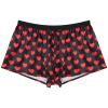 YiZYiF Men's Silky Satin Boxers Shorts Summer Loose Underwear Lingerie Shorts Heart Black Large view 1