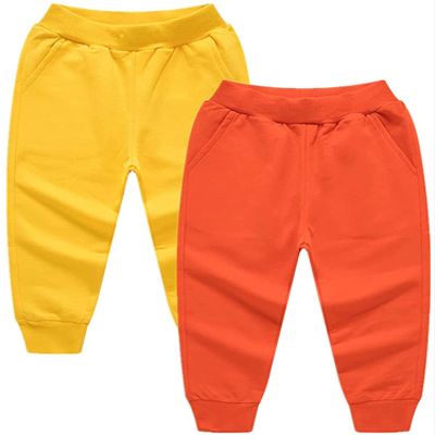 EISHOW Sweatpants for Toddler Boys Girls,Baby Boy's 2-Pack Pants,Kids Cotton Pull on Jogger Pants Pockets Active Sweatpants