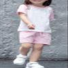 EISHOW 2-Pack Baby Boys Girls Shorts Cute Beach Short Pants Soft Cotton Shorts Active Jogger Bottoms with Drawstring Pockets (Pink,6-8Y,6 Years,7 Years) view 2