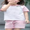 EISHOW 2-Pack Baby Boys Girls Shorts Cute Beach Short Pants Soft Cotton Shorts Active Jogger Bottoms with Drawstring Pockets (Pink,6-8Y,6 Years,7 Years) view 3