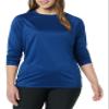 Amazon Essentials Women's Long Sleeve Rash Guard, Navy, Medium view 1
