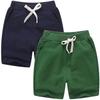 EISHOW 2-Pack Baby Boys Girls Shorts Cute Beach Short Pants Soft Cotton Shorts Active Jogger Bottoms with Drawstring Pockets (2 Pack-Black+Green,5-6Y,5 Years,6 Years) view 1