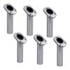 White Water 57738S-6PK Marine Stainless Steel 30 Flush Mount Fishing Rod Holders  Heavy Duty with Black PVC Liner, UV-Resistant, Oblong Base, for Boats & Decks (6 Pack) view 1