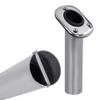 White Water 57738S-6PK Marine Stainless Steel 30 Flush Mount Fishing Rod Holders  Heavy Duty with Black PVC Liner, UV-Resistant, Oblong Base, for Boats & Decks (6 Pack) view 3