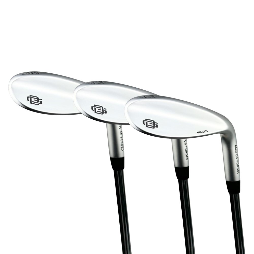 Detroit Golf Co. Premium Forged Wedge Set  52, 56, 60 Degree Milled Face  Engineered for Exceptional Feel, Accuracy, and Consistency  3-Piece Set for Precision Golf Shots